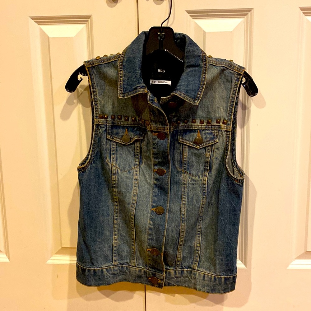 BDG fantastic jean studded vest: S/ P